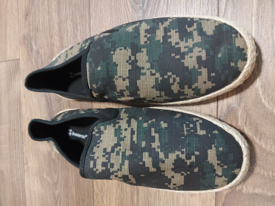INEXTENSO espadrile barbati noi nr.44 verde (model militar)