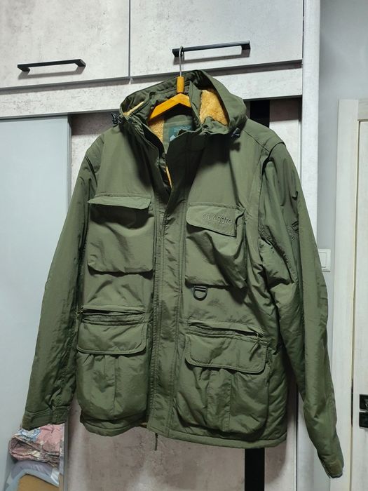 Куртка милитари, теплая, цвет болотныйрр 56- 54