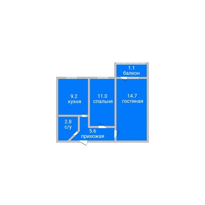 Продажа 2-комнатной квартиры КСК