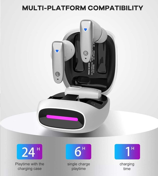 Căști wireless eppfun Bt 5.2 VR Gaming pentru Meta Quest 2, dongle wireless USB-C 2.4GHz,sigilat