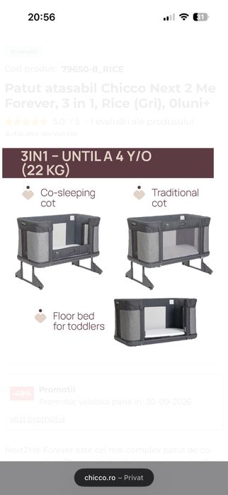 Pat co sleeper chicco nefolosit