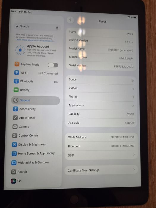 iPad 8 32 gb wifi 8th