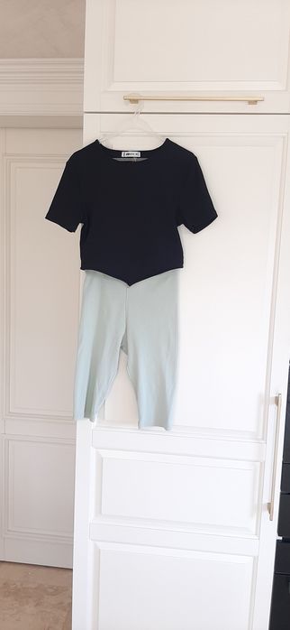 Set pentru fete, colanti scurti ZARA si tricou NewYorker/13ani