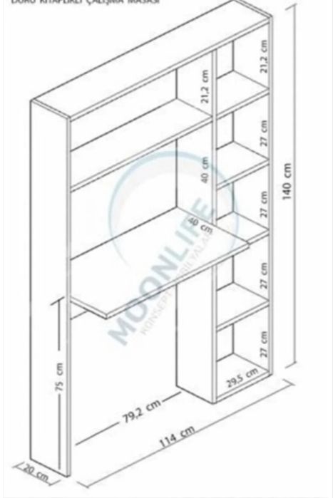 Письменный стол с полками
