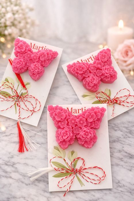 Martisoare parfumate din ceara de soia