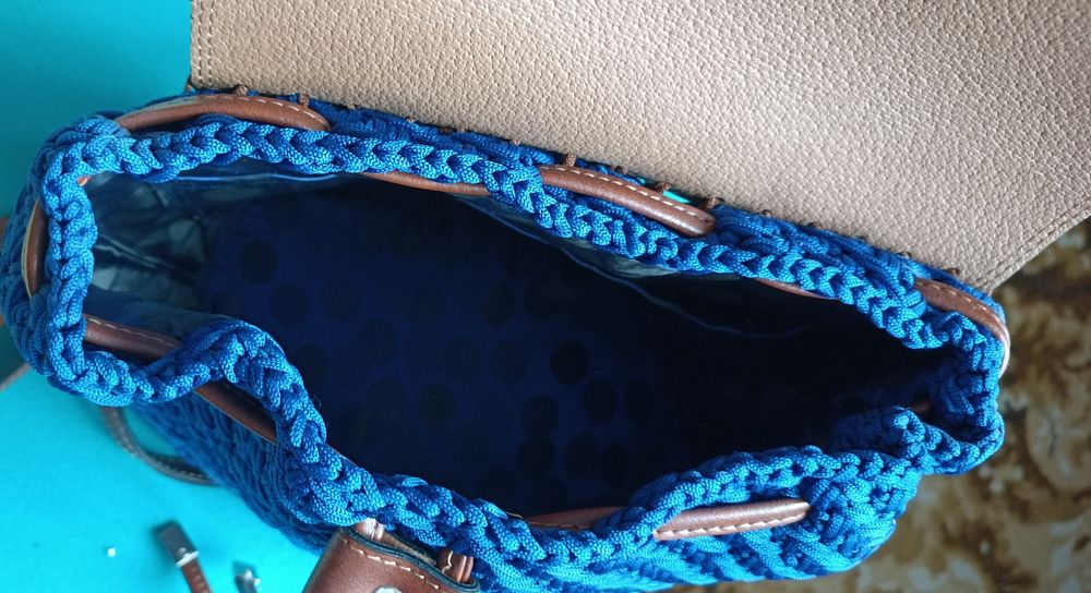 Дамска плетена чанта