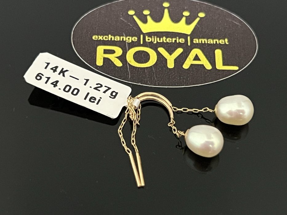 Bijuteria Royal CB : Cercei dama aur 14k  1,27 grame