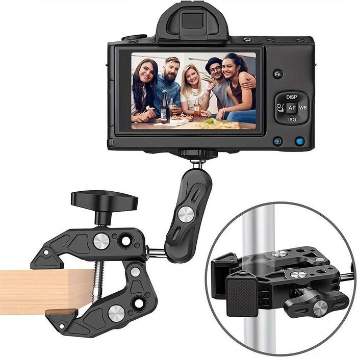 Clema prindere Magic Arm 360 cu filet monitor camera foto Insta360