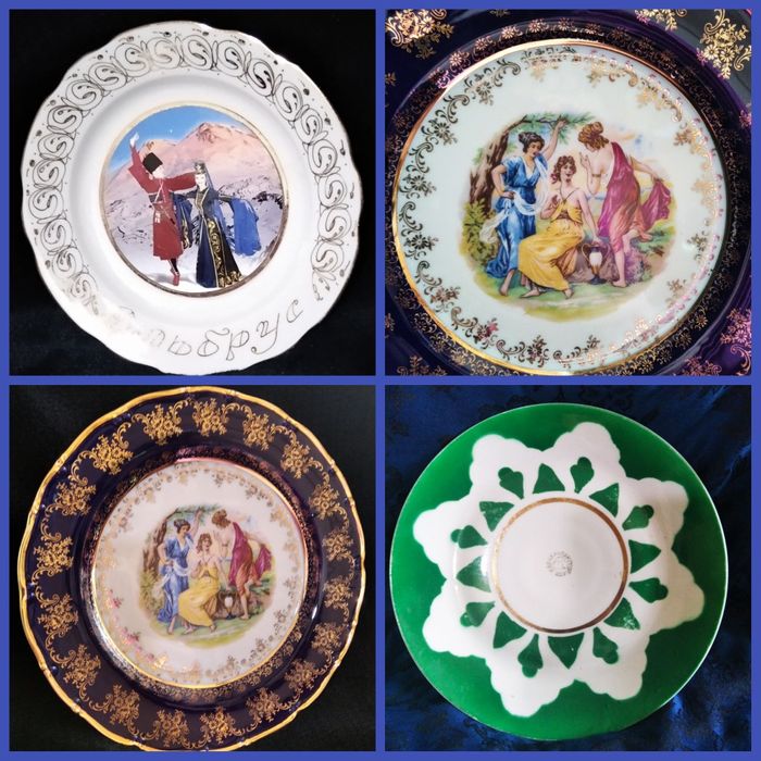 Красивые фарфоровые блюда, Рига 1957г.,Япония,Ташкентский ФЗ