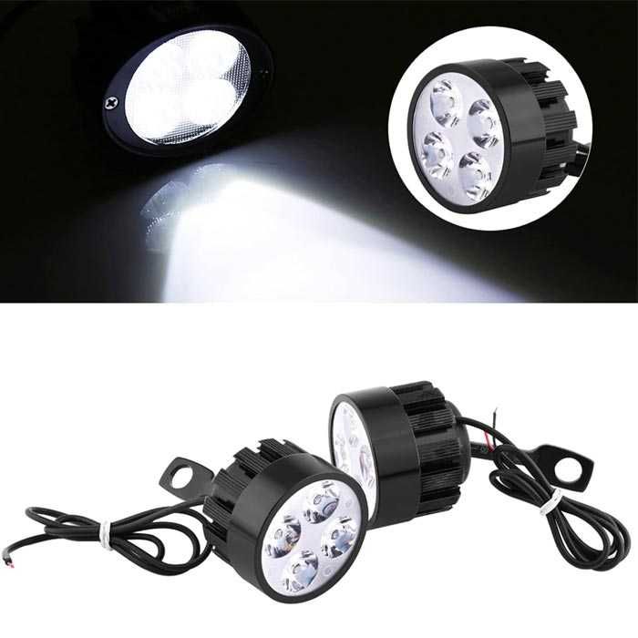 Халогени за мотор, скутре, АТВ, 2бр, 4 броя LED