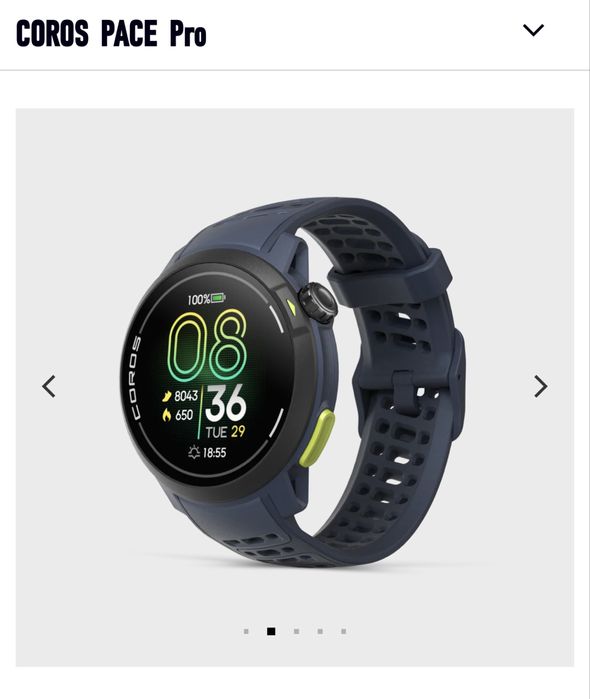 Coros pace pro grey blue Black