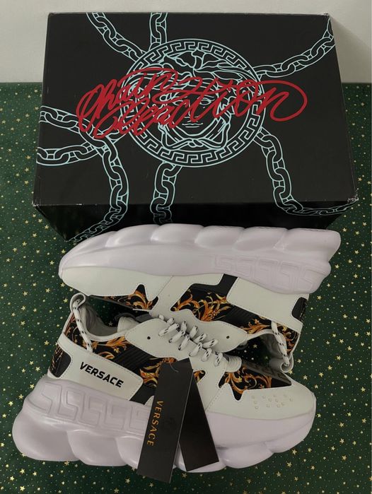 Versace Chain Reaction 2 Barocco Print White - Calitate Premium