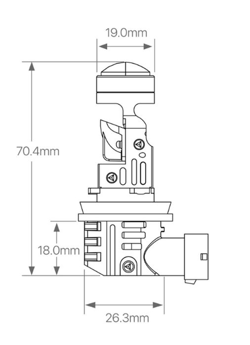 LED диодни крушки за фарове с Лупа - H11 CANBUS, 12V, 40W, 12 400LM