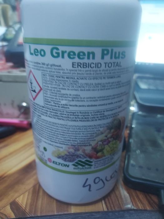 Leo Green Plus, un erbicid total pe bază de glifosat 360 g/L. 1L- Sticla