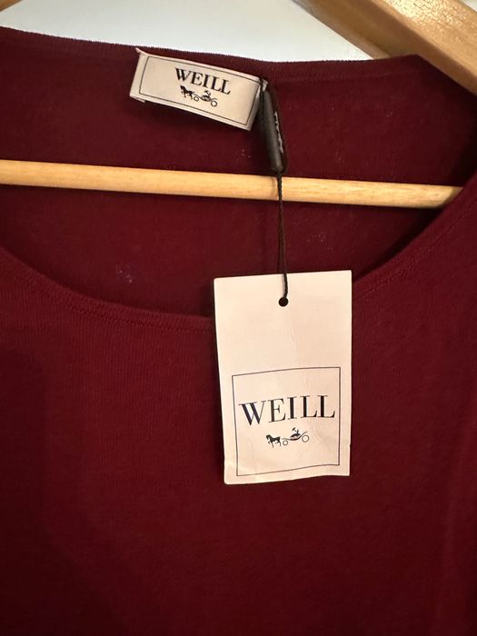 Top brand Weill, bordeaux M matase/bumbac/casmir nou