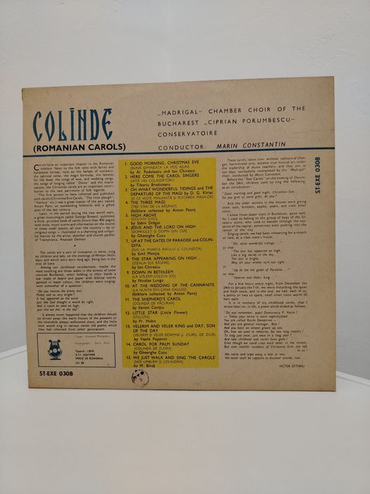 Vinil: Colinde(Romanian Carols), impecabil