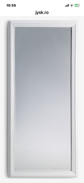 Vand Oglinda MARIBO în Timisoara sau cu livrare de la JYSK Alb lucioasa Mare 72 Cm. Lateral 162 inaltimea si 3 cm. Grosimea. Contact : 0756302976