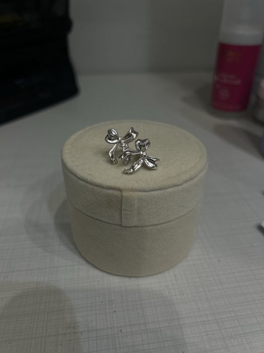 Сребърни обеци панделки