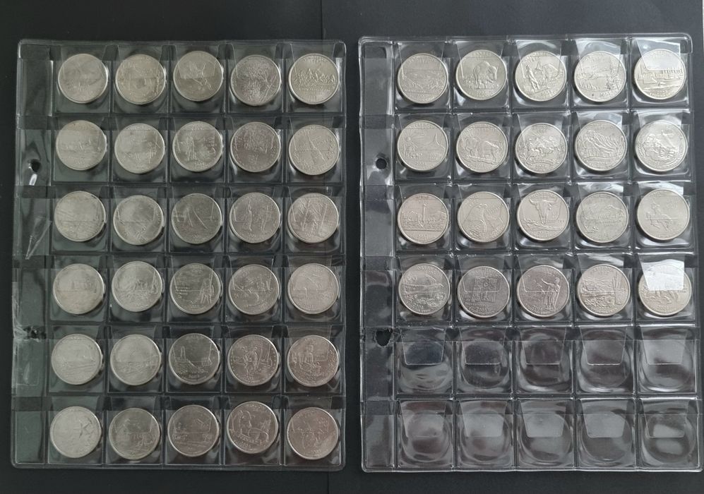 САЩ. 1/4 Американски долари . Quarter . 50 бройки . Пълен комплект.