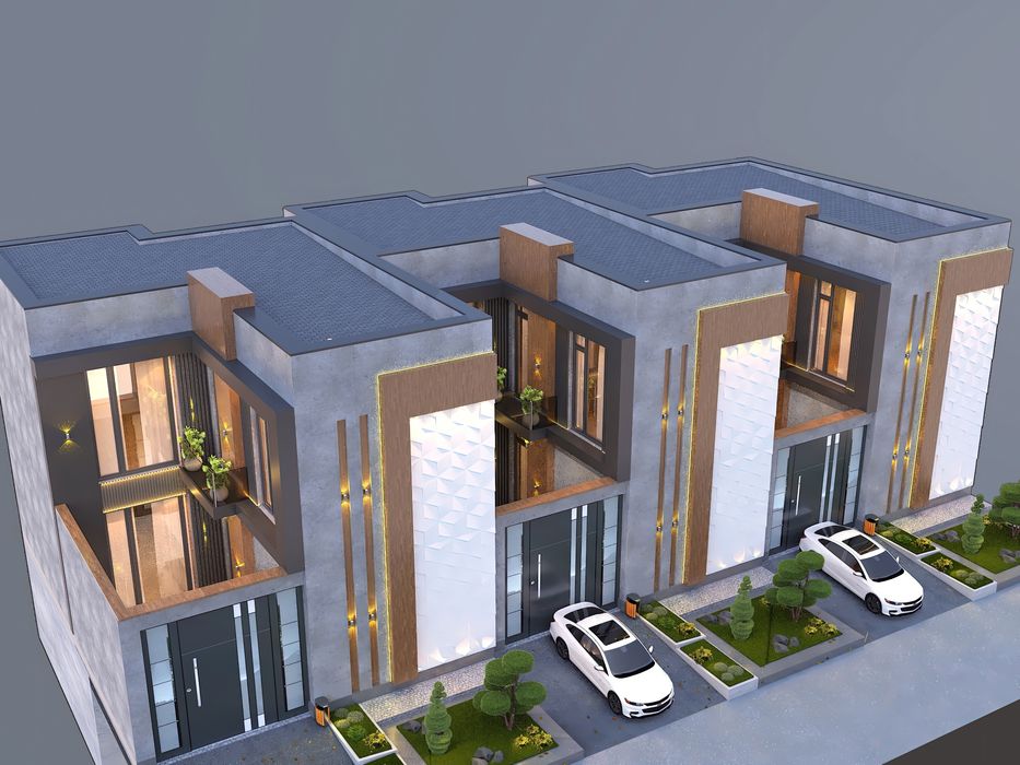 Шахристанская евро котеджи 3х уровный  1 соток 4 комнать кухня