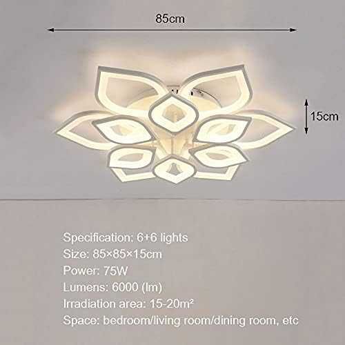 Димируема LED лед полилей лампа Модерна, форма на цвете, дистанционно