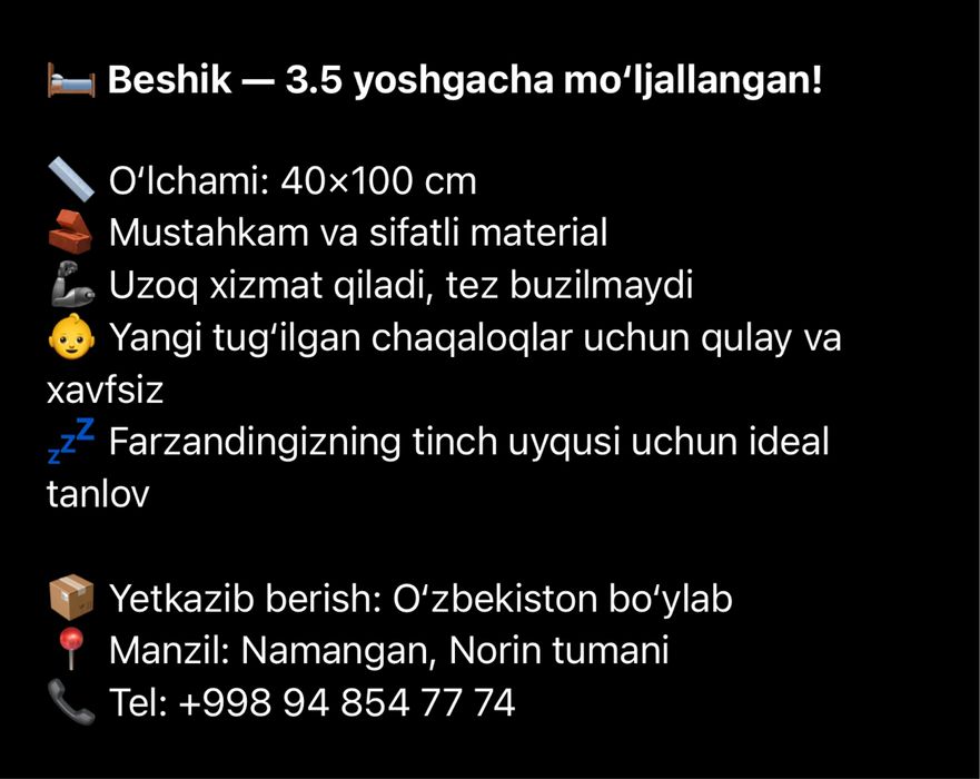 “Har bir mahsulotga sifat kafolati beriladi”