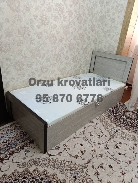Krovat bir kishilik sandiqli
