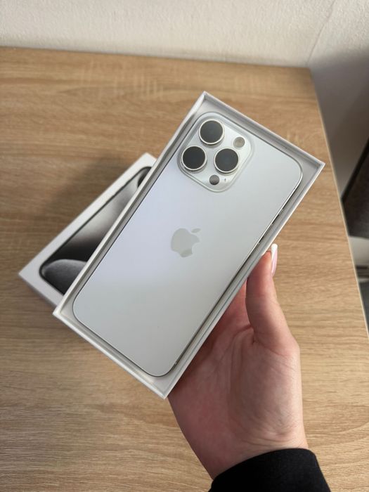 Iphone 15 pro max 256 gb, white titanium, neverlocked