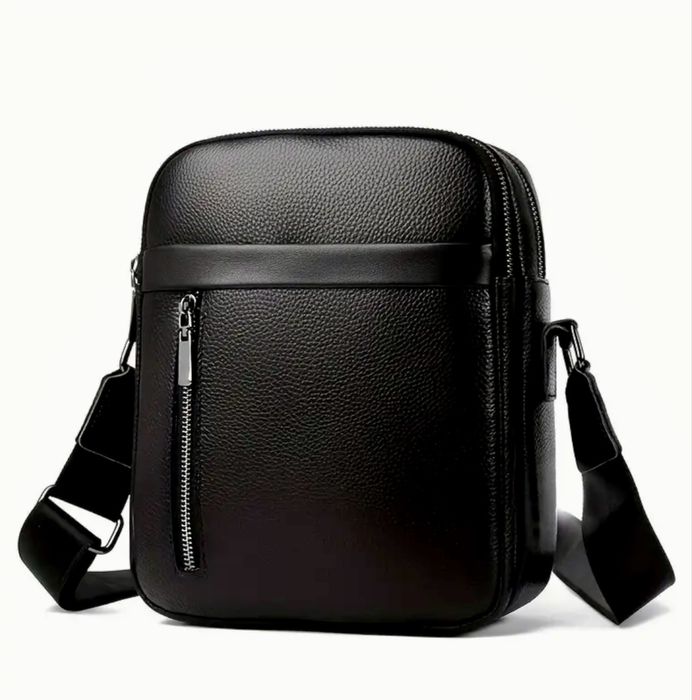 Мъжка кожена чанта с голяма вместимост/Елегантна и Стилна -10%Промоция