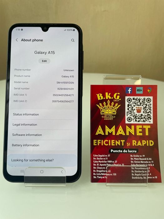 Samsung A15 128gb Amanet BKG