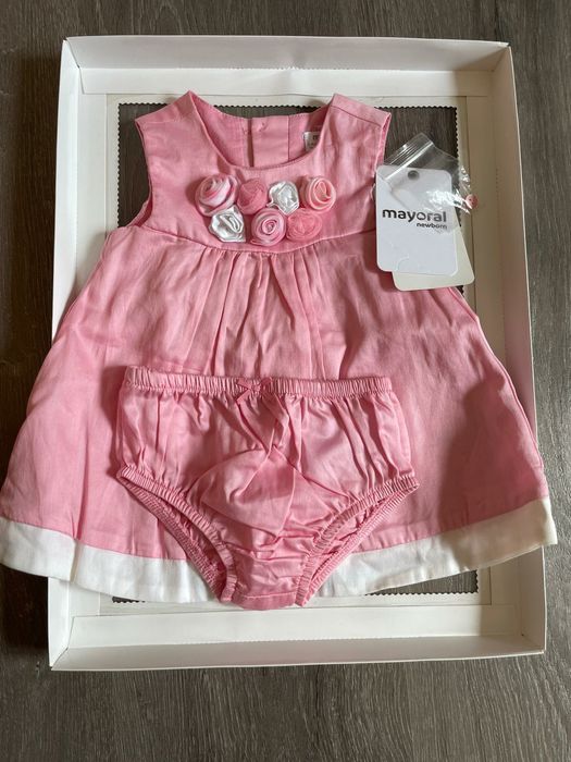 Rochiță roz mayoral 2-4 luni rochiță 65 cm