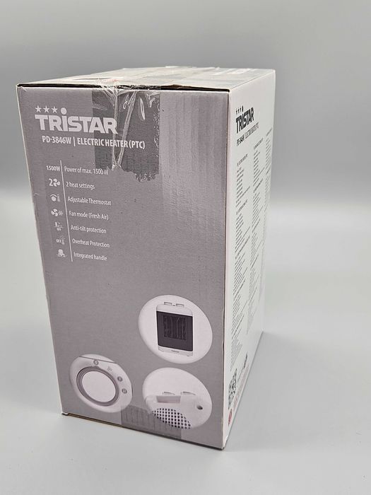 Керамичен вентилаторен отоплител Tristar PD-3846W PTC, 1500W