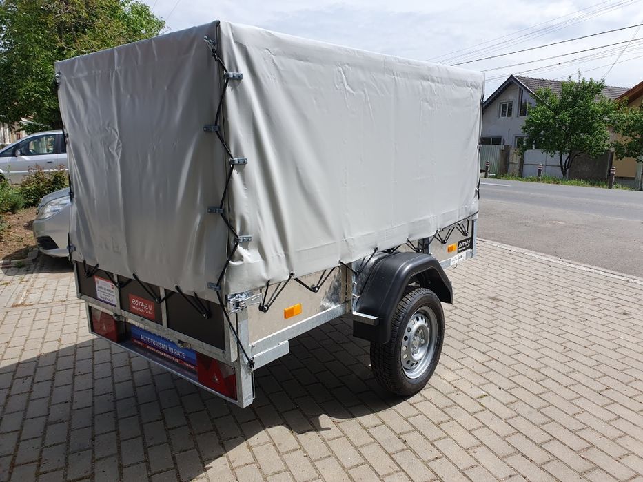 Remorca Rotaru Trailers M2 cu Prelata 750 kg 2m/1,15m