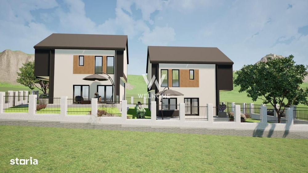 Casă single modernă, eficientă energetic și curte generoasă