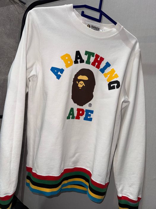 A Bathing Ape College Line Rib Crewneck