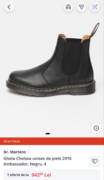 Ghete Chelsea Dr. Martens din piele