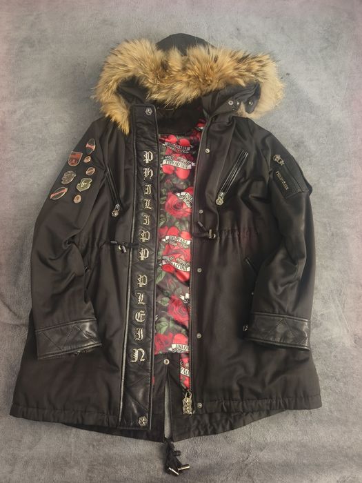 Geaca Philipp Plein,M , blana naturala,