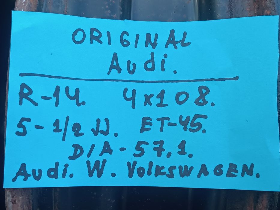 R-14 оригинал 4*108 штамп темир диск. Ауди 80, б3, с3 итд.