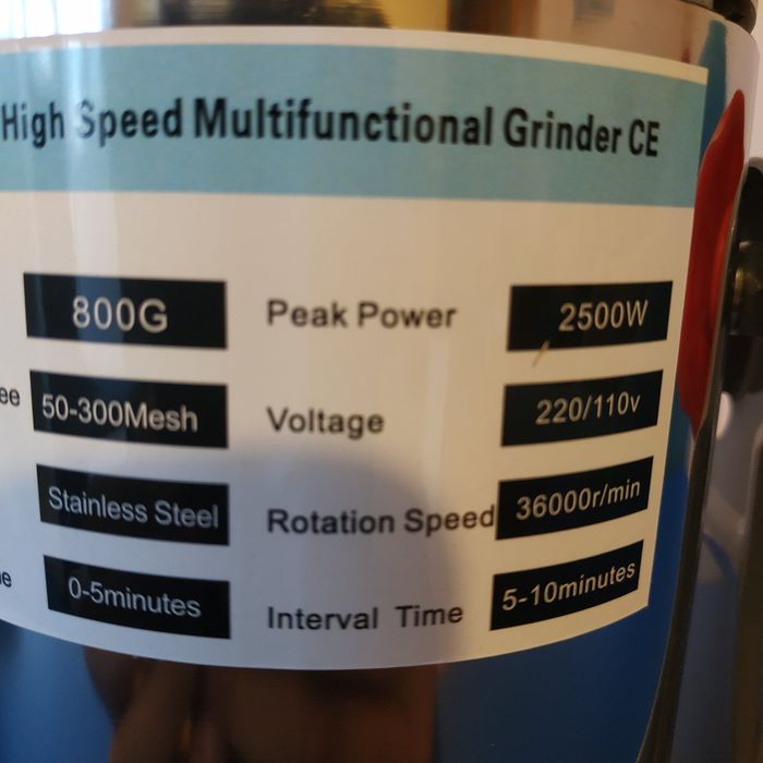 Rasnita Moara cafea plante condimente cereale zahar 800g 2500W Inox