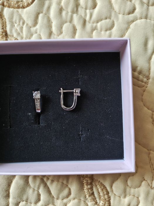 Сребърни дамски обеци