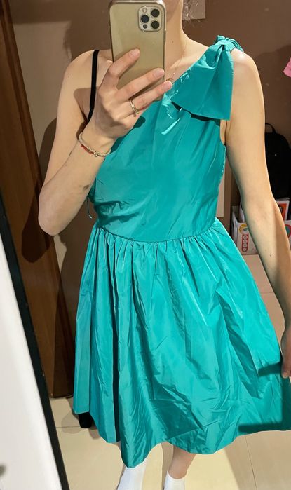 Къса рокля тюркоаз М/38