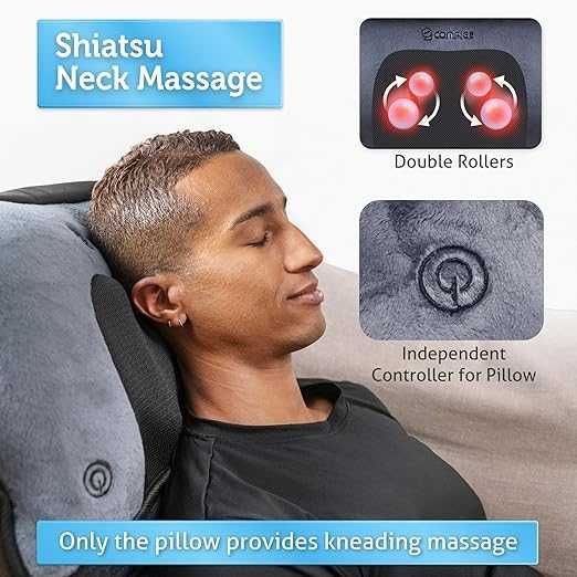 Отопляема масажна постелка Comfier CF-3603U с шиацу възглавница