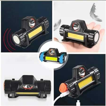 Lanterna LED frontala reincarcabila NUODWELL, 1200 mAh, Impermeabila