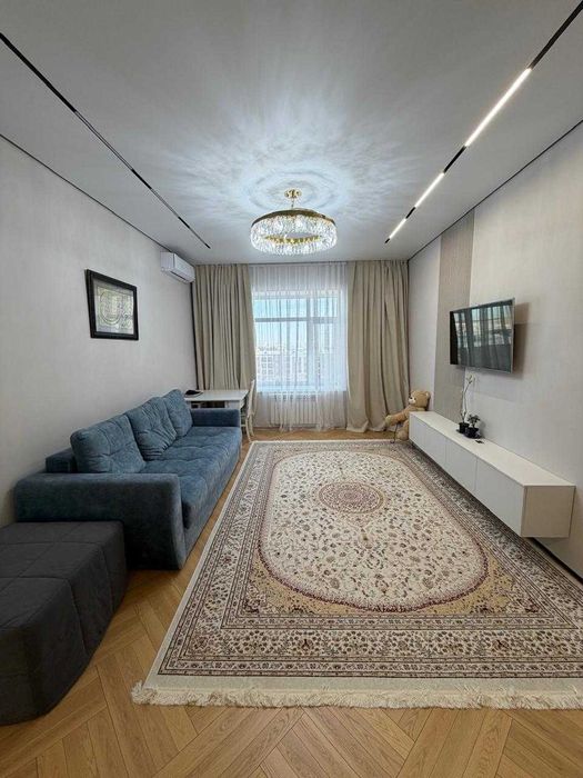 3 комн. ЖК Альфараби, с ремонтом 8/10 этаж, кирпич 2024 г.п.