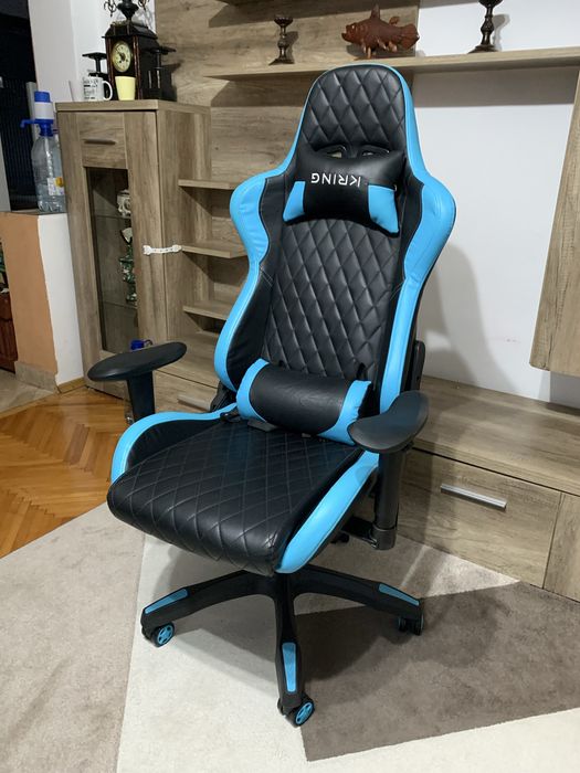 Vand Scaun gaming Kring Racer One, PU, Negru cu Albastru