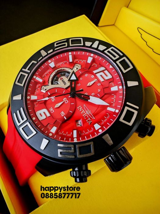 INVICTA Pro Diver Red 50 mm, Инвикта нов ръчен часовник