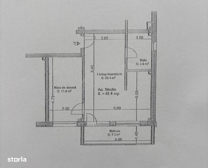 Apartament 2 camere 43 mp ,  Cetatii-Floresti