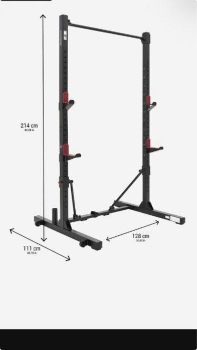 Suport bodybuilding rack pliabil/retractabil cu set manere pentru dips