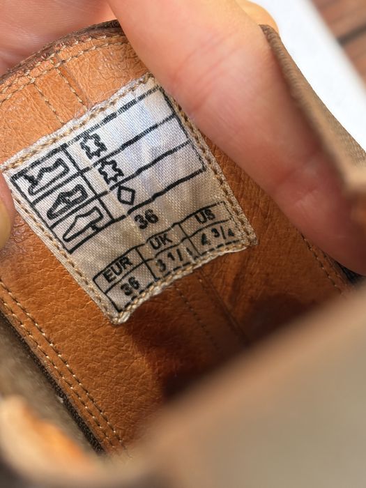 Aigle, premium, vintage, botine chelsea, maro închis