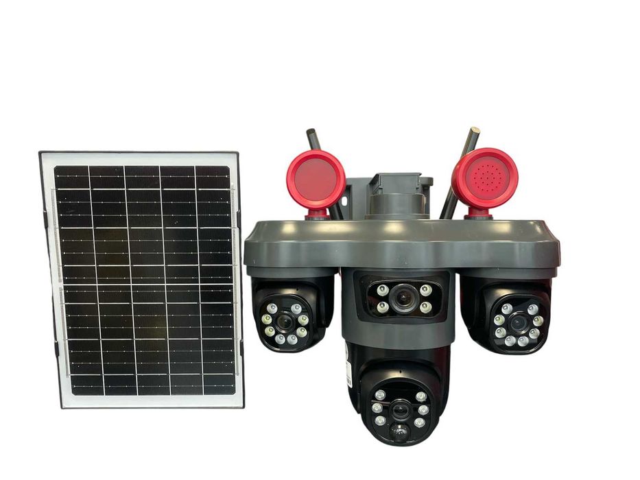 Соларна камера 15MP LYLU със SIM карта 4 лещи 26 диода аларма